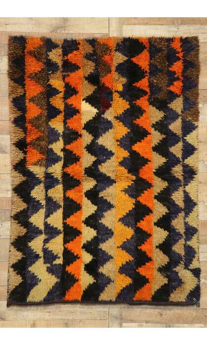 4 x 6 Vintage Turkish Tulu Rug 52712