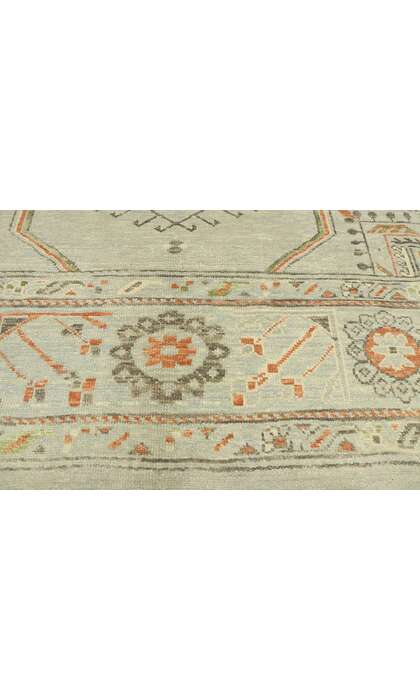9 x 12 Modern Blue-Gray Turkish Oushak Rug 52870