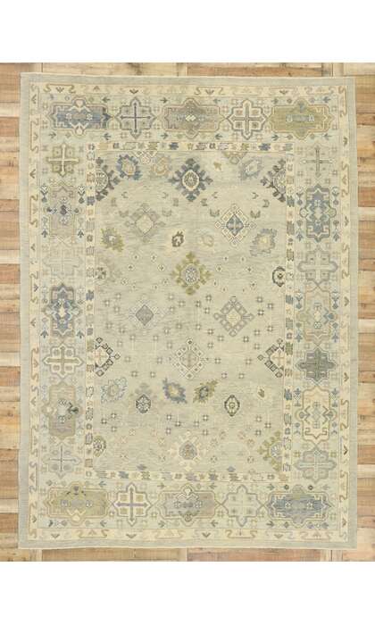 9 x 13 Contemporary Turkish Oushak Rug 52892