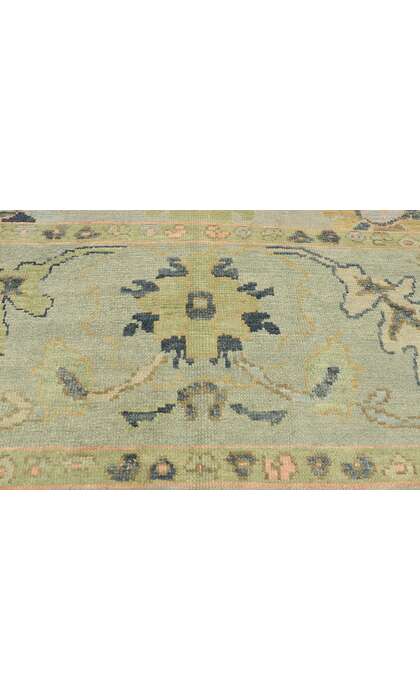 9 x 13 Earthy Pastel Oushak Rug 52913