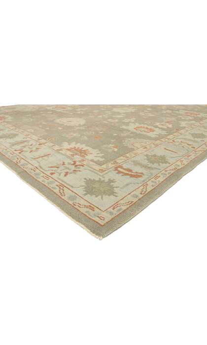 9 x 12 Earth-Tone Turkish Oushak Rug 52940