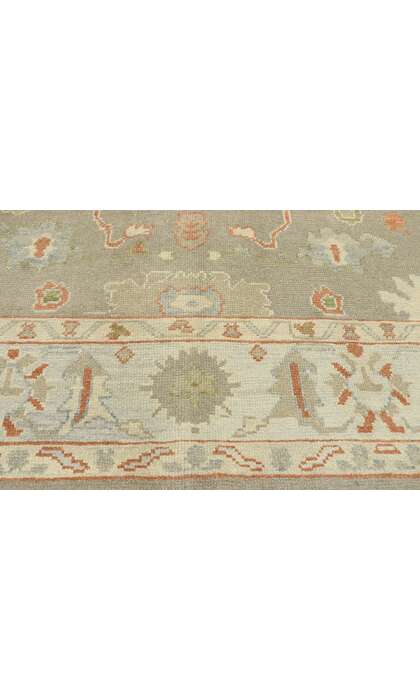 9 x 12 Earth-Tone Turkish Oushak Rug 52940