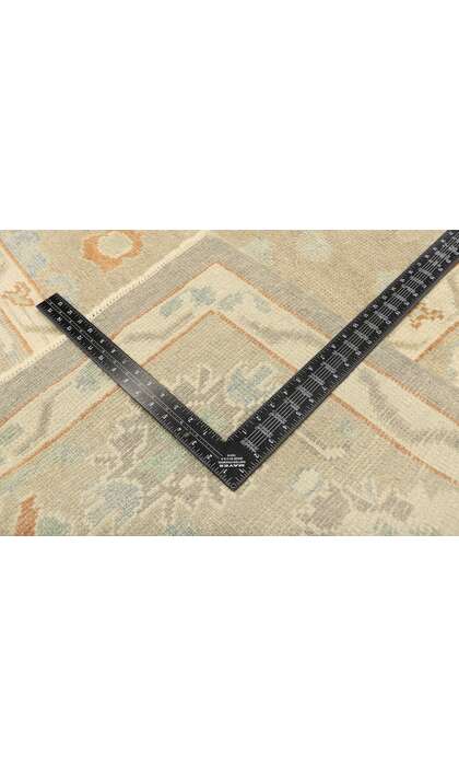 9 x 13 Earth-Tone Turkish Oushak Rug 52943