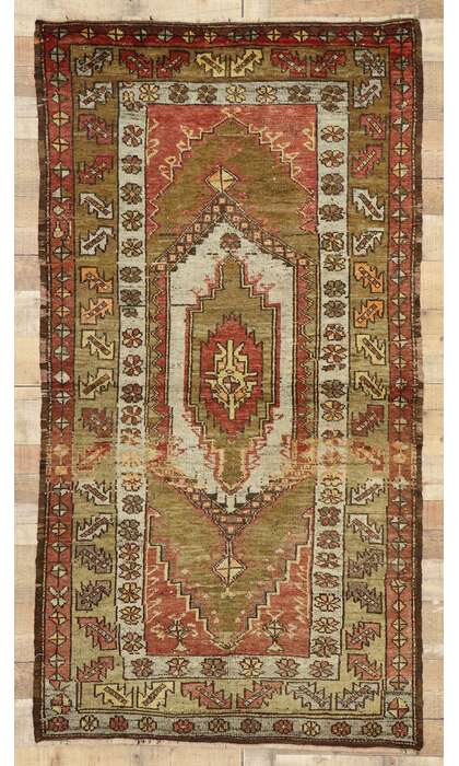 4 x 7 Vintage Turkish Oushak Rug 73601