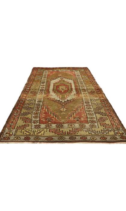 4 x 7 Vintage Turkish Oushak Rug 73601