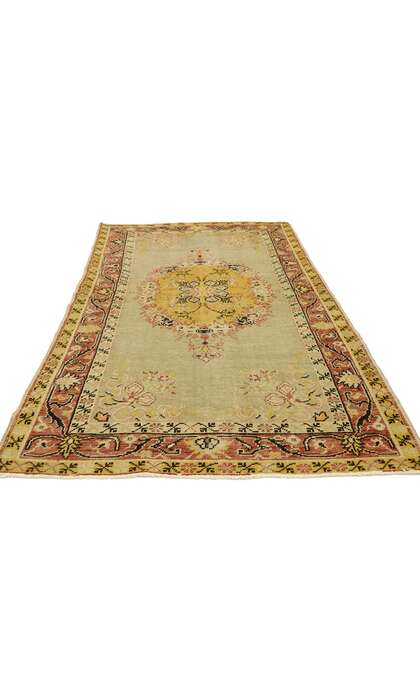 3 x 6 Antique Turkish Oushak Rug 73785