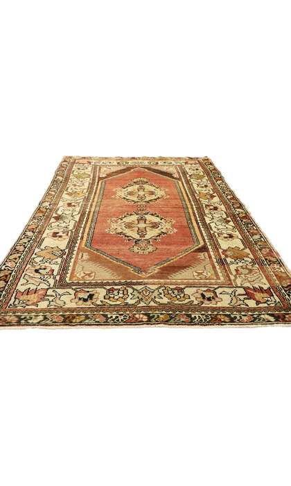 4 x 7 Vintage Turkish Oushak Rug 73864