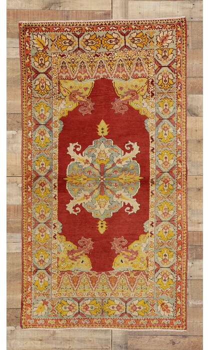 3 x 6 Vintage Oushak Rug 73867