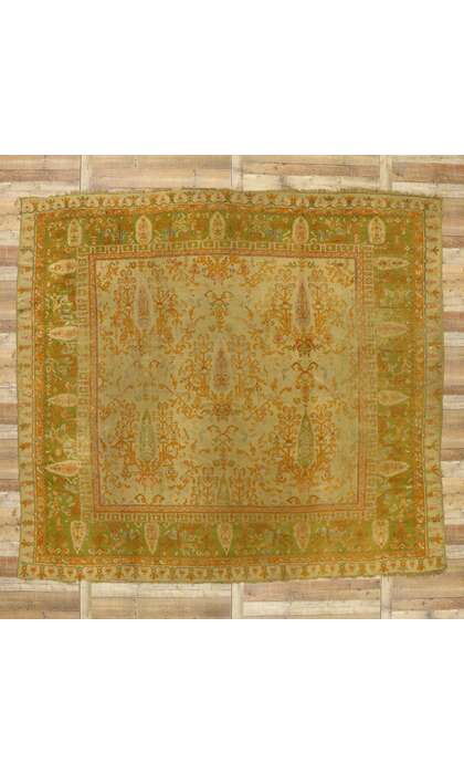11 x 10 Antique Turkish Oushak Rug 76764