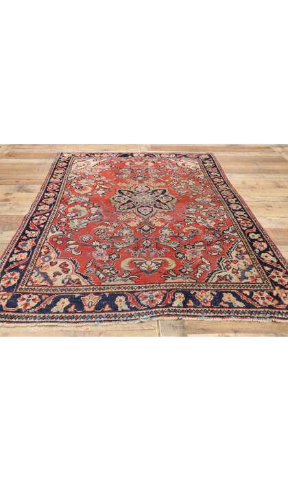 4 x 6 Antique Persian Mahal Rug 76866