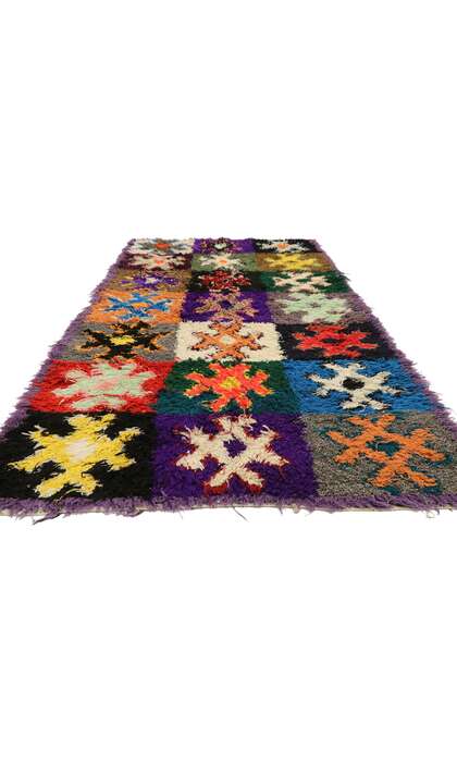 4 x 10 Vintage Moroccan Rag Rug 77356