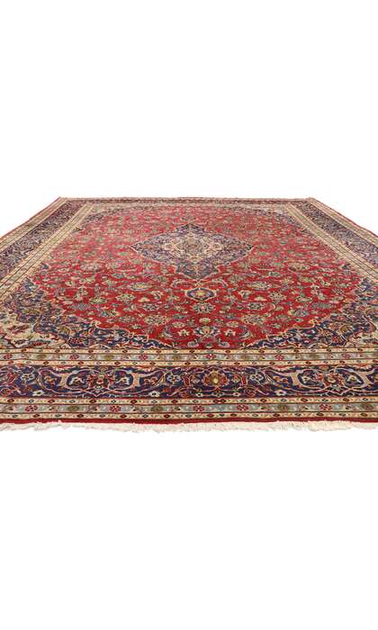 10 x 13 Vintage Persian Kashan Rug 7742010 x 13 Vintage Persian Kashan Rug 77420