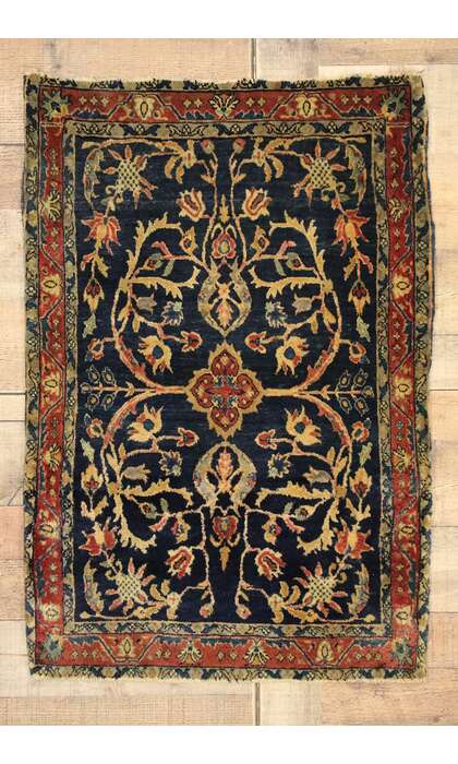 2 x 3 Antique Persian Sarouk Mohajeran 77424