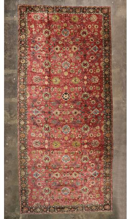 14 x 29 Antique Chinese Tabriz Rug 77435