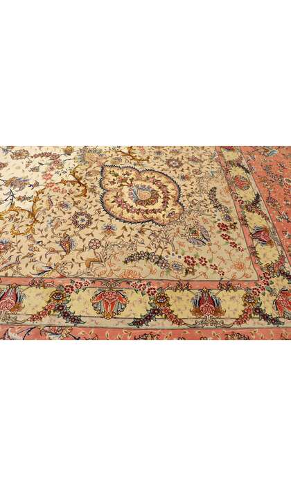 17 x 27 Vintage Persian Shirfar Tabriz Rug 77436
