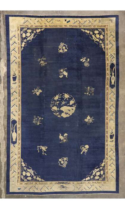 12 x 19 Antique Chinese Peking Rug 77439