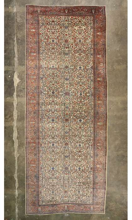 11 x 27 Antique Persian Sarouk Farahan Rug 77440