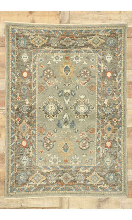 4 x 6 Contemporary Turkish Oushak Rug 52886