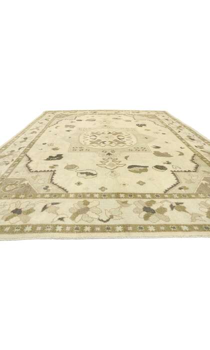 9 x 12 Earth-Tone Turkish Oushak Rug 52924