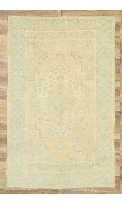 7 x 11 Vintage Turkish Oushak Rug 52955