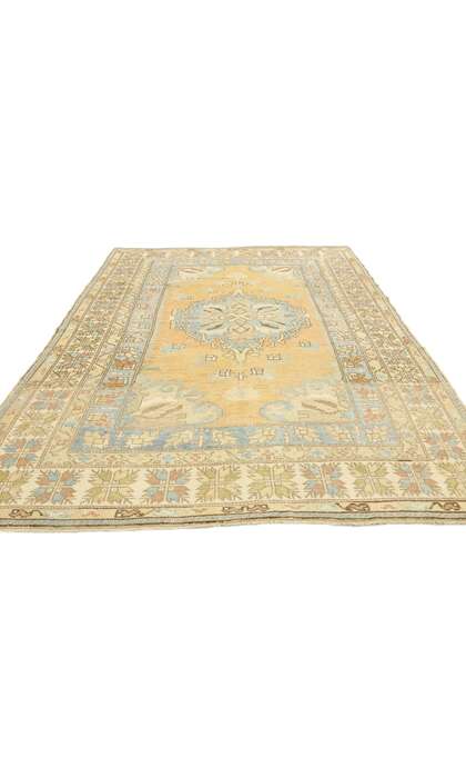 5 x 7 Vintage Turkish Oushak Rug 52966