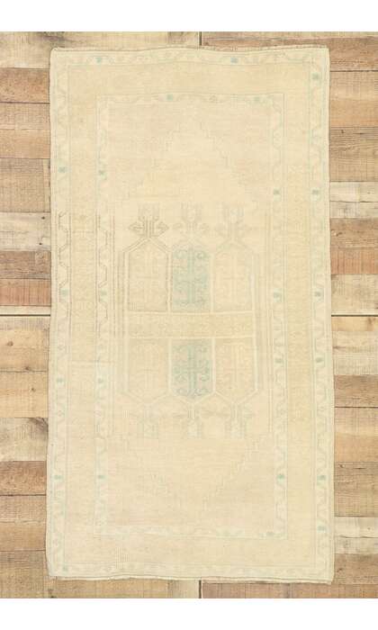 3 x 5 Vintage Turkish Oushak Rug 52968