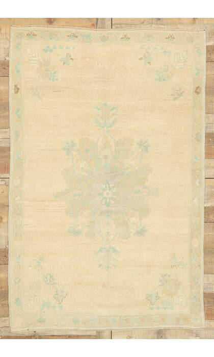 4 x 6 Vintage Turkish Oushak Rug 52969