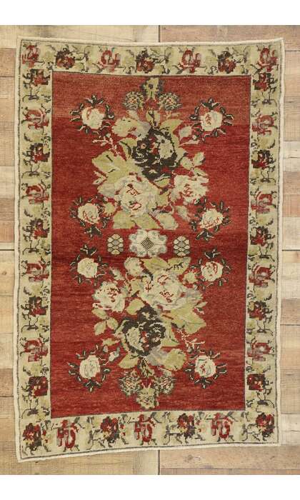 3 x 5 Vintage Turkish Oushak Rug 52978