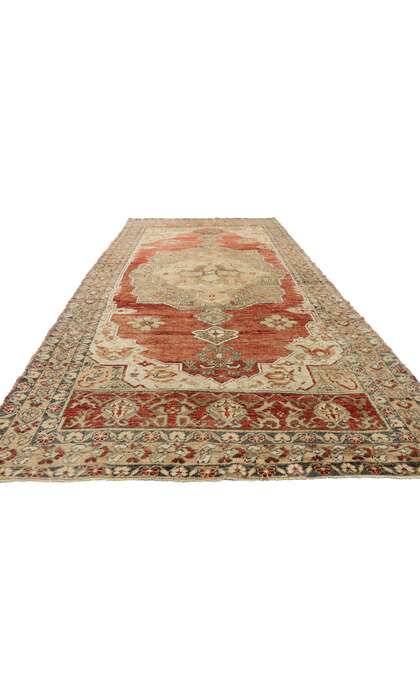 5 x 11 Vintage Turkish Oushak Rug 52980