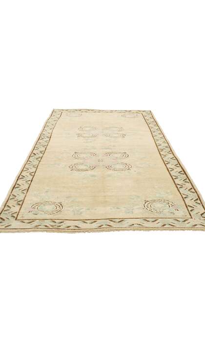 4 x 6 Vintage Muted Oushak Rug 52984