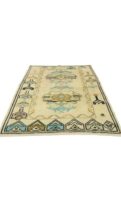 3 x 5 Vintage Turkish Oushak Rug 53017