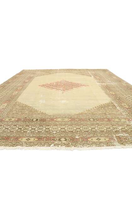 10 x 13 Distressed Antique Persian Khorassan Rug 73072