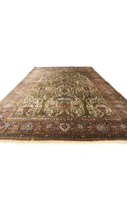 7 x 11 Antique Persian Mohtasham Kashan Rug 74220