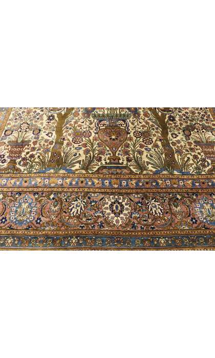 7 x 11 Antique Persian Mohtasham Kashan Rug 74220