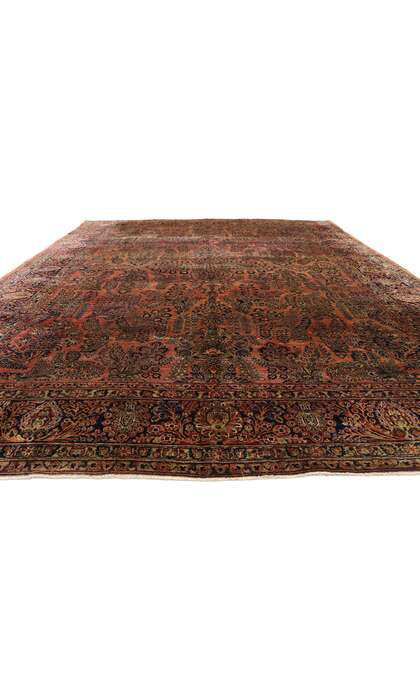10 x 13 Antique Persian Sarouk Rug 74952