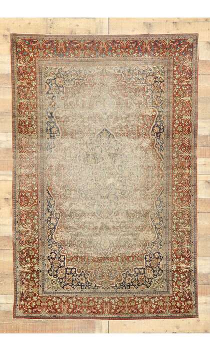 4 x 7 Antique Kashan Rug 77444