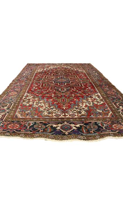 6 x 9 Antique Persian Heriz Rug 77456