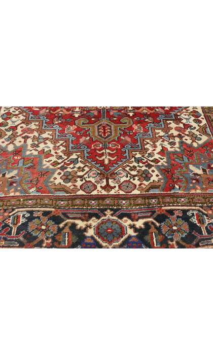 6 x 9 Antique Persian Heriz Rug 77456
