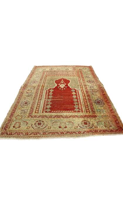 4 x 5 Antique Turkish Sivas Prayer Rug 50638