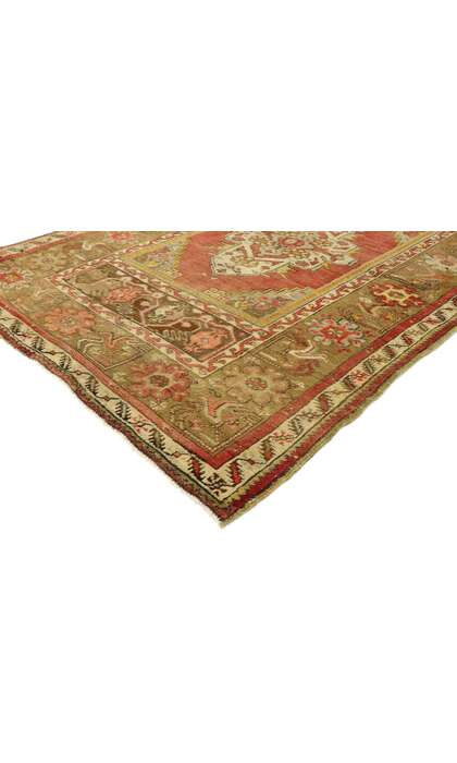 4 x 5 Vintage Turkish Oushak Rug 51178