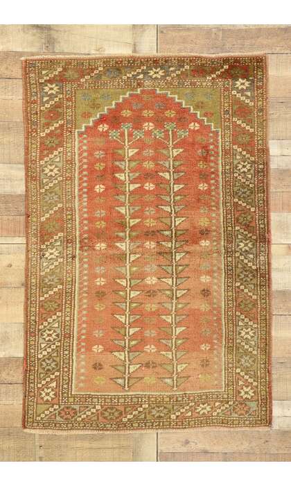 3 x 5 Vintage Turkish Oushak Rug 51384