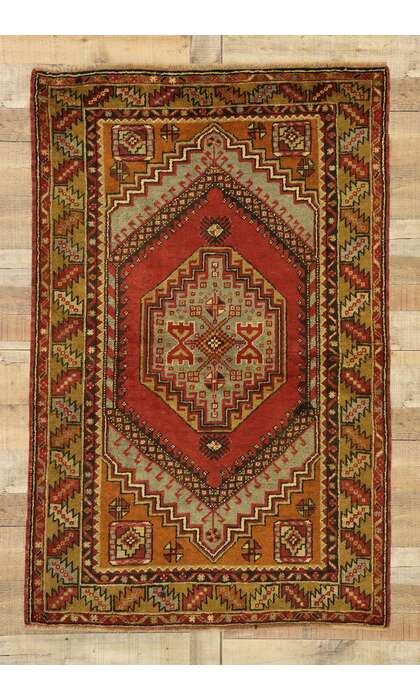 4 x 6 Vintage Oushak Rug 51389