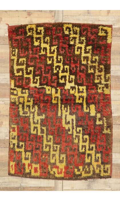 4 x 6 Vintage Turkish Tulu Rug 51556
