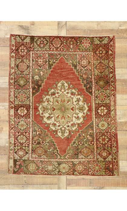 4 x 5 Vintage Oushak Rug 51562