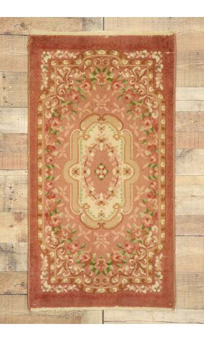 2 x 4 Vintage Machine Made Aubusson Rug 71037