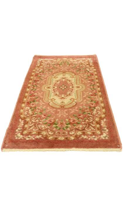 2 x 4 Vintage Machine Made Aubusson Rug 71037