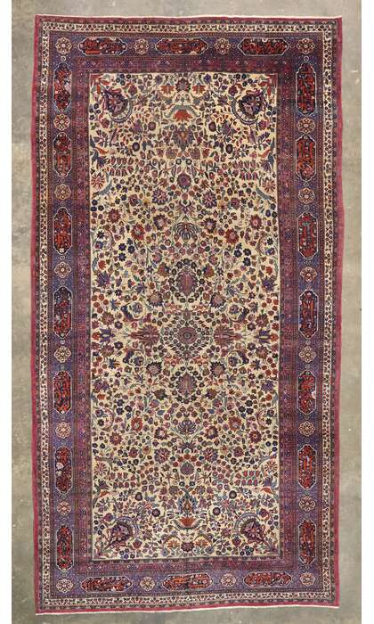 10 x 19 Antique Persian Mashhad Rug 72026 w
