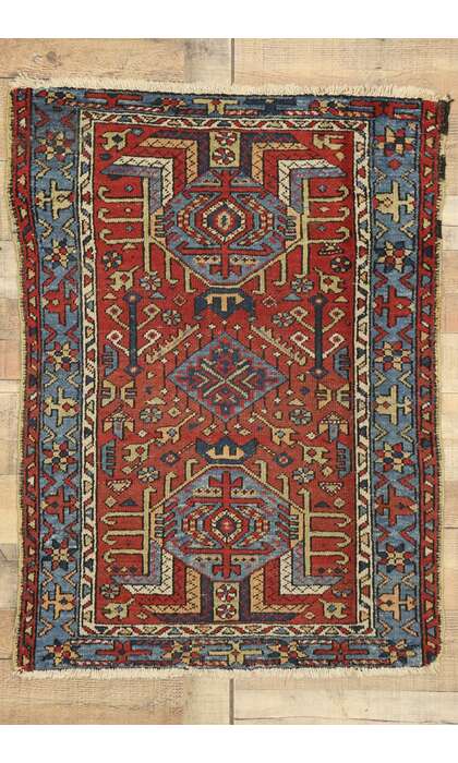 3 x 4 Antique Persian Karaja Heriz Rug 73317