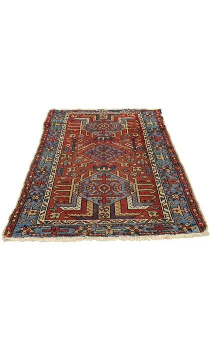 3 x 4 Antique Persian Karaja Heriz Rug 73317