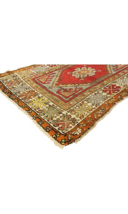 3 x 4 Vintage Turkish Oushak Rug 73622